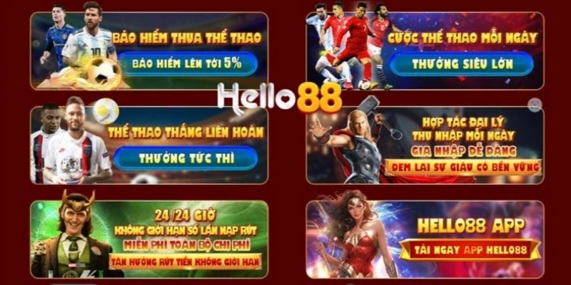 Bảo hiểm thua cược giá trị siêu khủng tại sân chơi Hello88